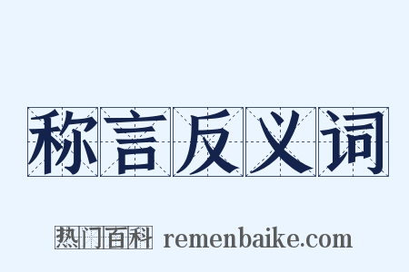 称言反义词是什么意思的图片